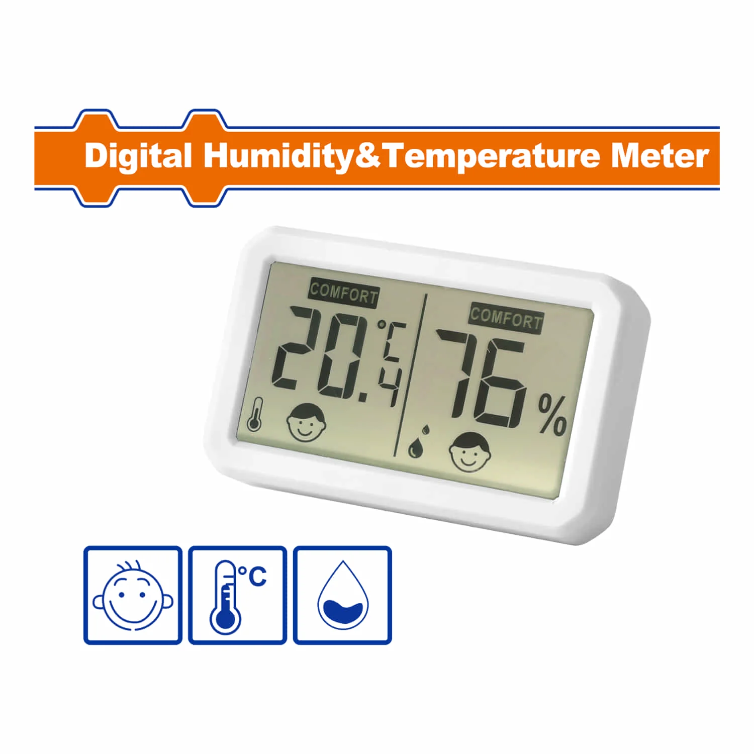 Medidor Digital De Humedad Y Temperatura. Temperatura Ambiente: -10℃~60℃ Humedad Ambiente: 0~100% Función Batería Baja. - Image 2