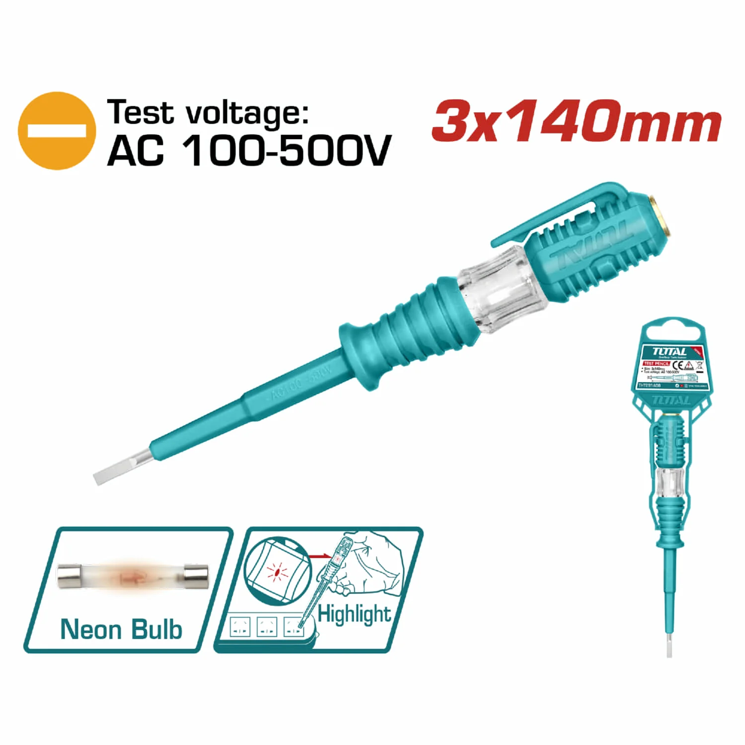 Medidor Probador De Voltaje De Lápiz AC 100-500V