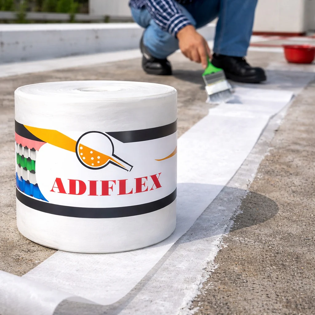 Membrana De Refuerzo Adiflex 4" X 100M. Para Impermeabilizar.