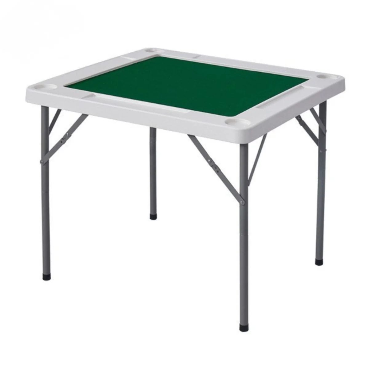 Mesa De Juegos Plegable Con Superficie Antideslizante Verde. Mesa De Juego Portátil Con Patas Metálicas Para Cartas Y Juegos De Mesa. (88X88x74cm) - Image 2