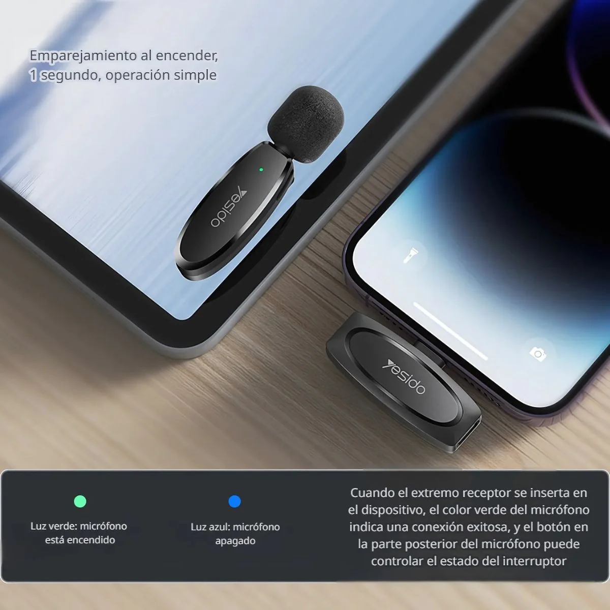 Micrófono Inalámbrico Lavalier USB Tipo C. Ideal Para Grabaciones, Streaming Y Entrevistas. Alcance 20M Y Cancelación De Ruido. - Image 3