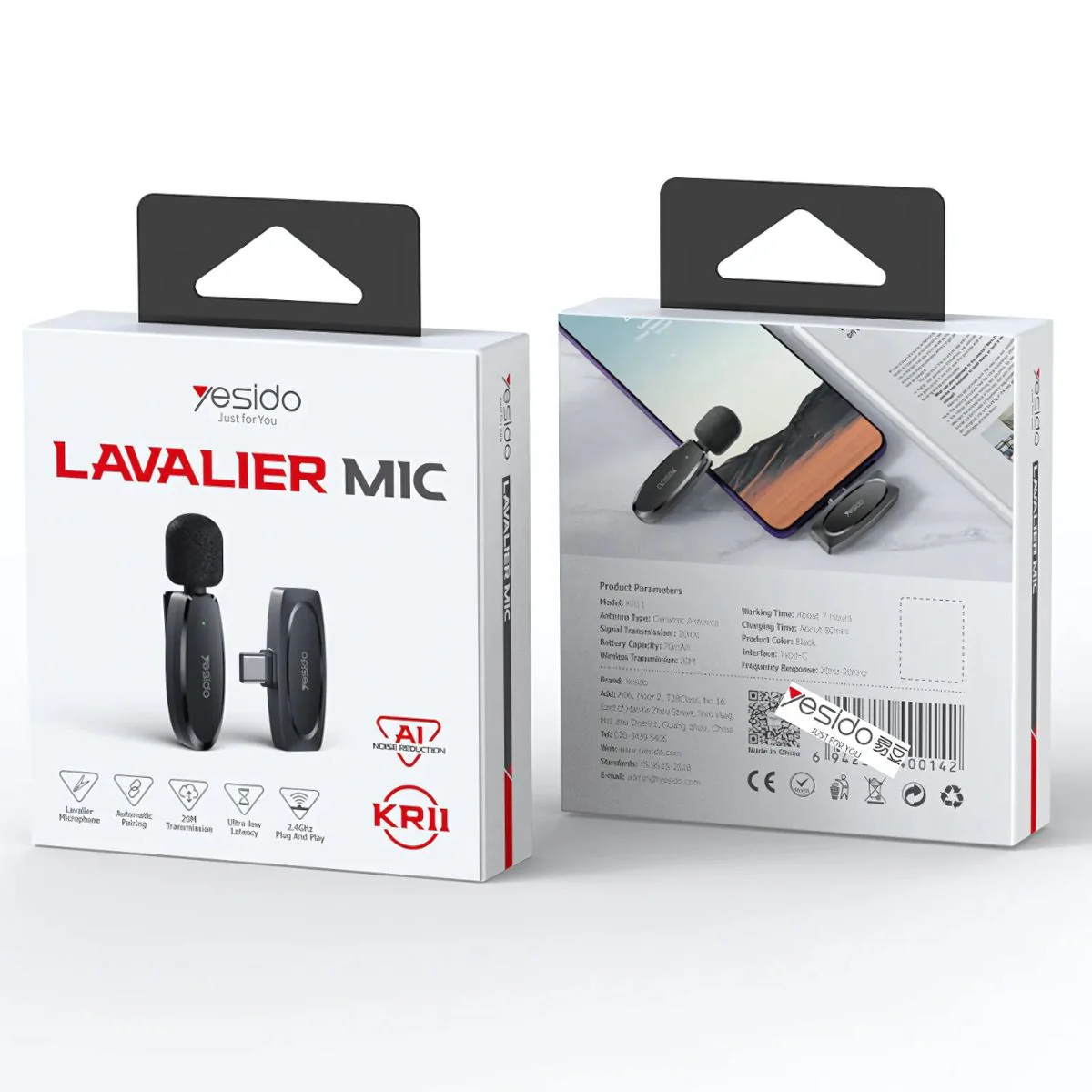 Micrófono Inalámbrico Lavalier USB Tipo C. Ideal Para Grabaciones, Streaming Y Entrevistas. Alcance 20M Y Cancelación De Ruido. - Image 4