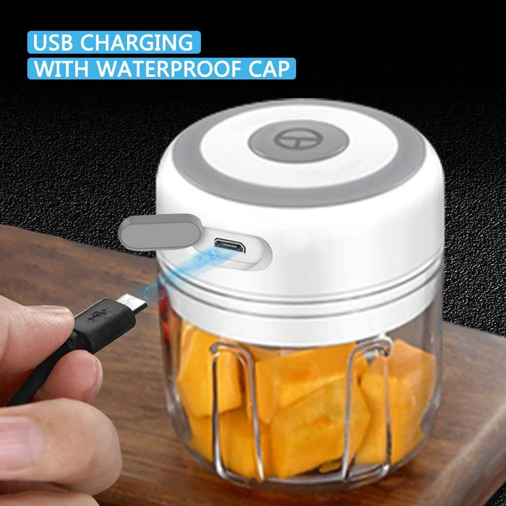 Mini Procesador De Alimentos Eléctrico Recargable Con USB De 250Ml - Image 4