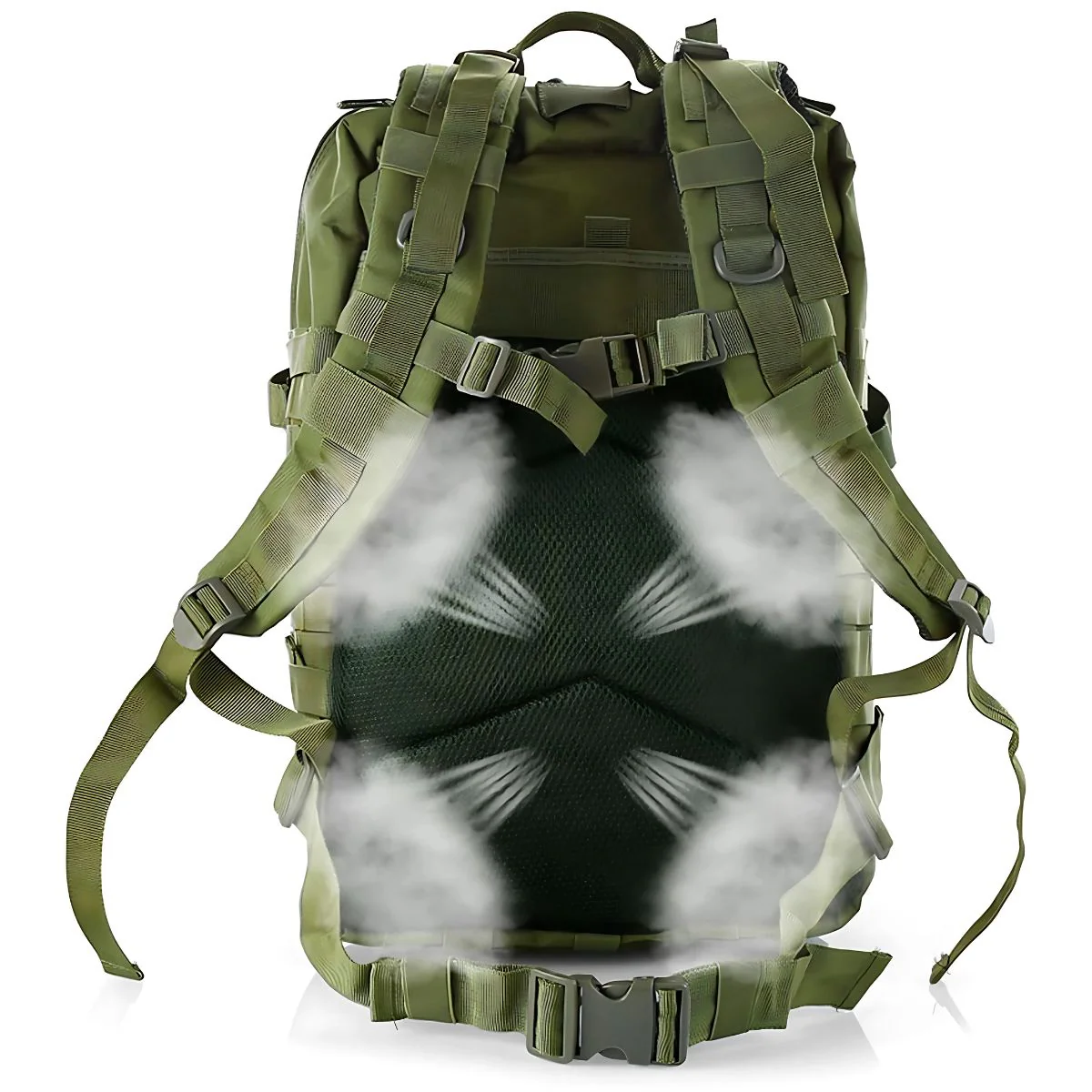 Mochila Táctica Militar De 45L. Backpack Con Sistema MOLLE. Bolso Impermeable Y Resistente. Color Verde. - Image 4