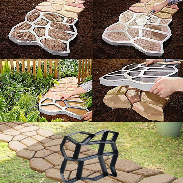 Molde Cemento Para Veredas De Piedra Irregular. Pavimento. Plantilla Para Concreto Tipo “AS” 35 X 35 Cm. - Image 2