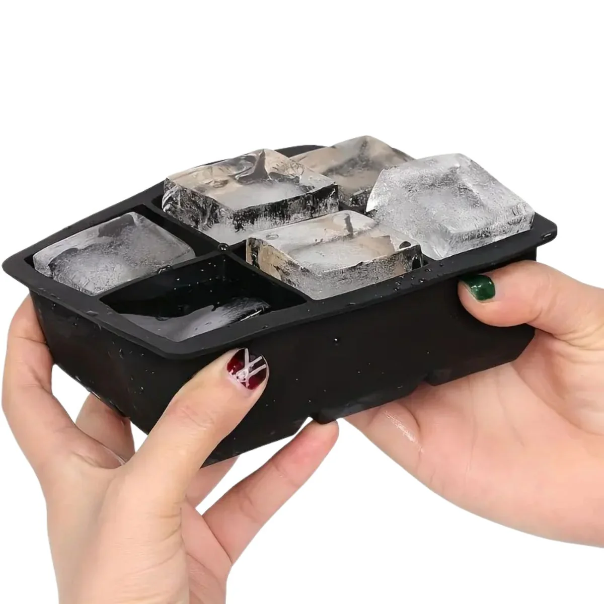 Moldes De Silicona Para Hielo En Cubos Y Esferas Grandes. Set De 2 Piezas. - Image 3