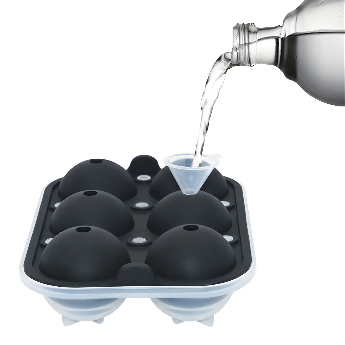 Moldes De Silicona Para Hielo En Cubos Y Esferas Grandes. Set De 2 Piezas. - Image 4
