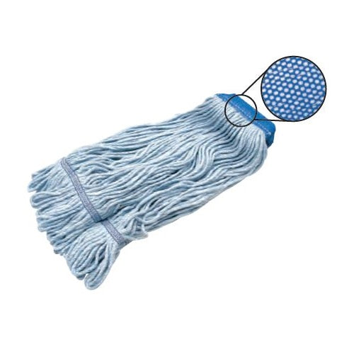 Mopa De Repuesto De Mezcla De Algodón De 4 Capas Para Trapeador. Color Azul - Image 2
