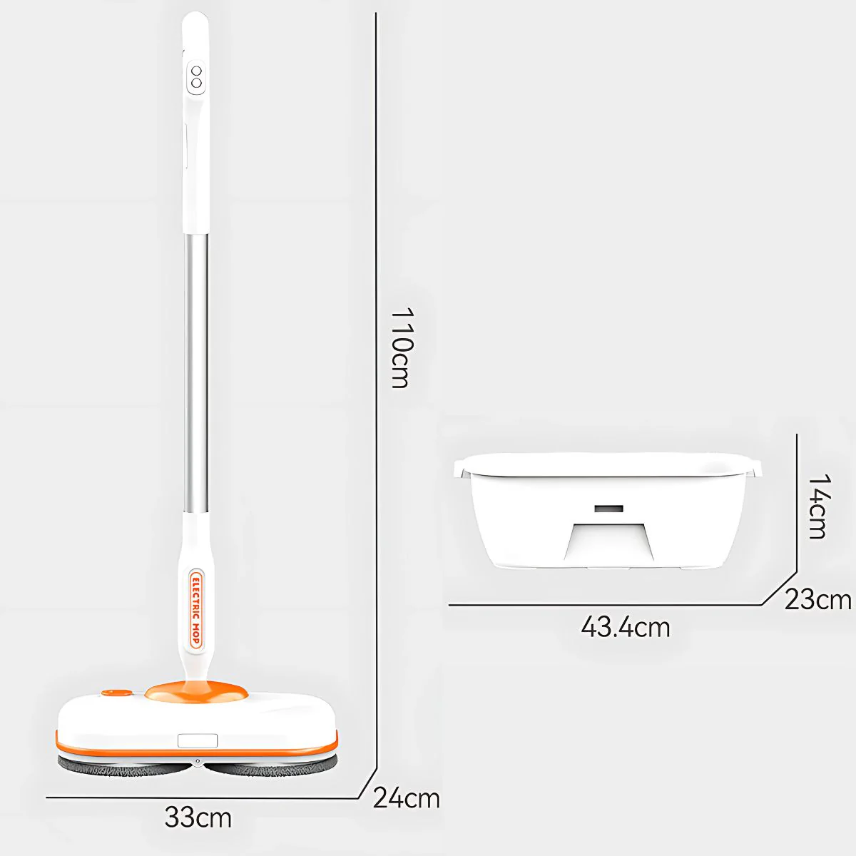 Mopa Eléctrica Inalámbrica Con Autolimpieza. Barre, Trapea Y Desinfecta. Tanque 750Ml, Luz LED Y Cabezal Giratorio 90° (Incluye Cubo). - Image 6