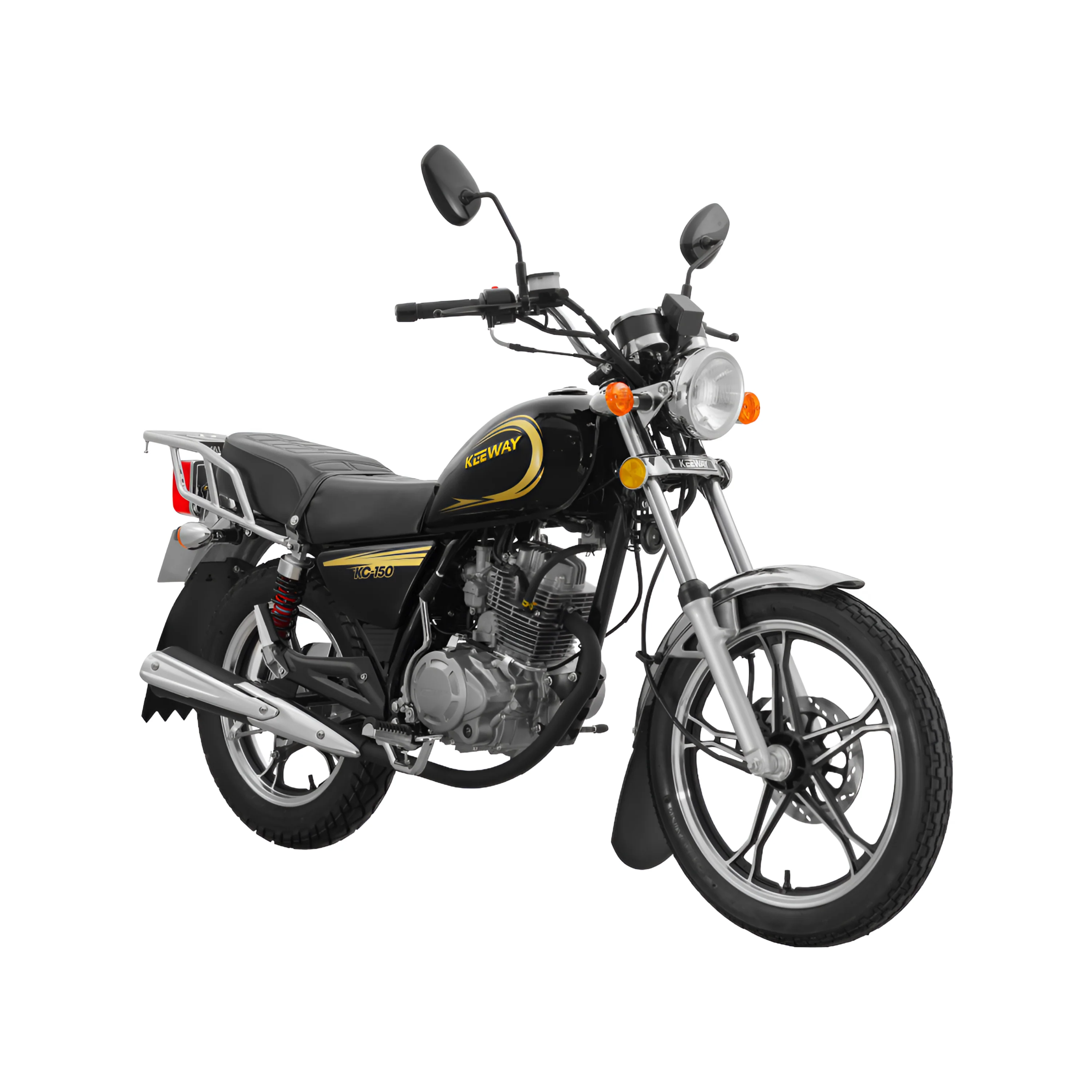 Moto KC150 Keeway Color Negro Motor Monocilindro 4 Tiempos, 2 Válvulas, Tanque 13.5 L.