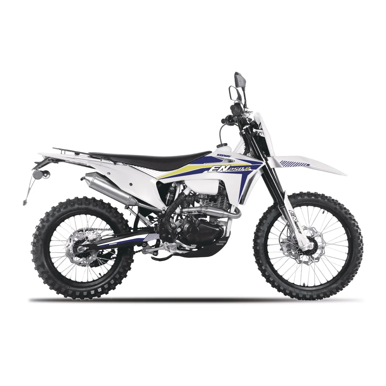 Moto Keeway EN250R 250Cc Color Blanco Motor Monocilíndrico 4 Tiempos. 4 Valvulas.