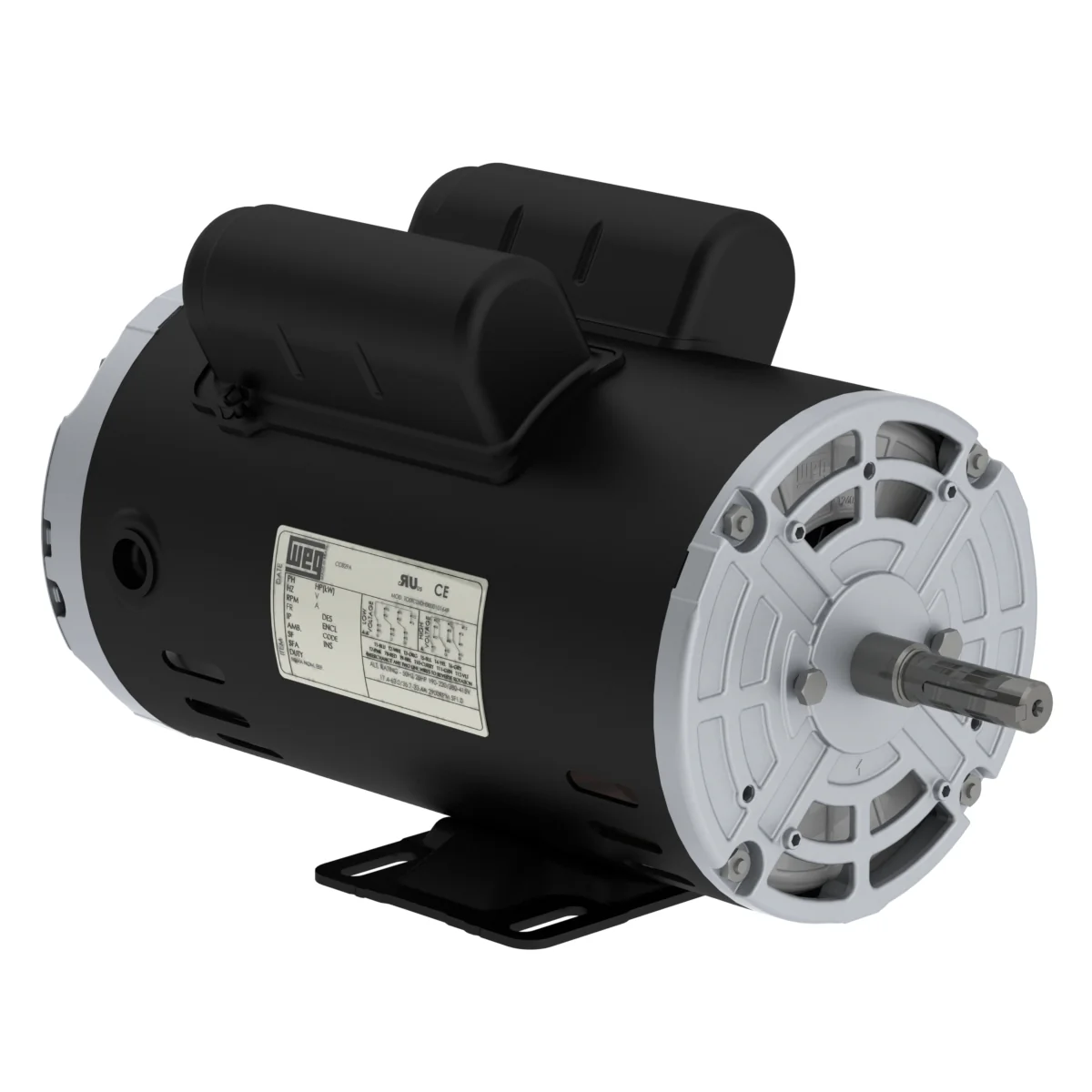 Motor Electrico WEG 1HP Monofasico 1730 RPM 110/220V/ 60 Htz AC 1F