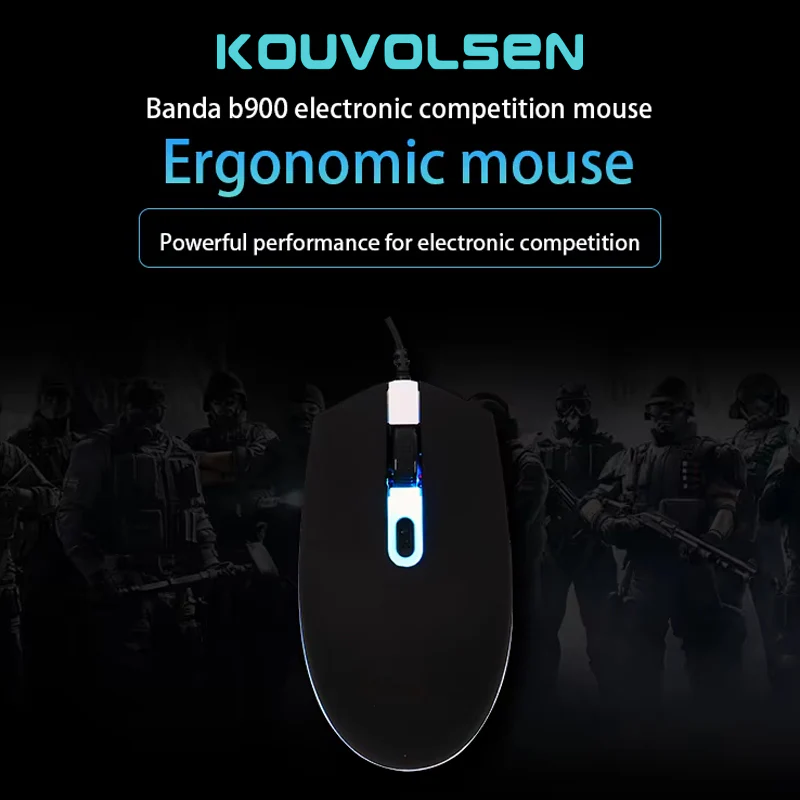 Mouse Gamer Con Cable USB (1.5M). 1600 DPI Ajustable. Iluminación RGB LED. Diseño Ergonómico De 4 Botones. Plug And Play. - Image 3