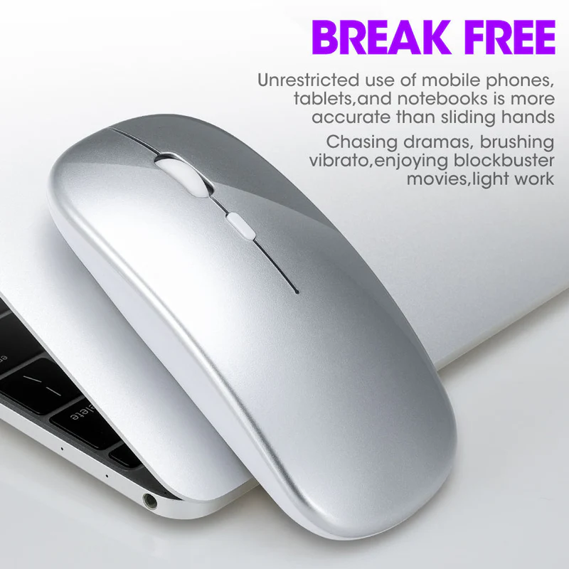 Mouse Inalámbrico 2.4G. DPI Ajustable 800 /1200 /1600. Diseño Delgado Y Ergonómico. Color Blanco. - Image 5