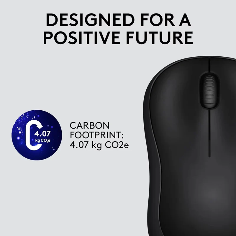 Mouse Inalámbrico USB 1000 DPI Plug And Play. Diseño Ergonómico. Color Negro. - Image 4