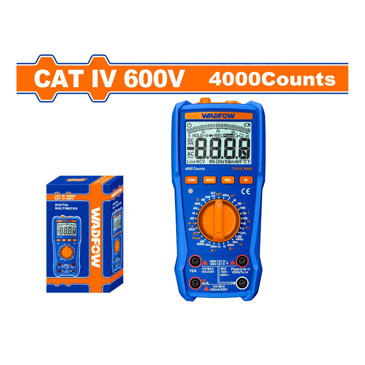 Multímetro Digital CAT III 1000V 4000 Cont. Función De Medición. Apagado Automático. Indicador LED. - Image 2