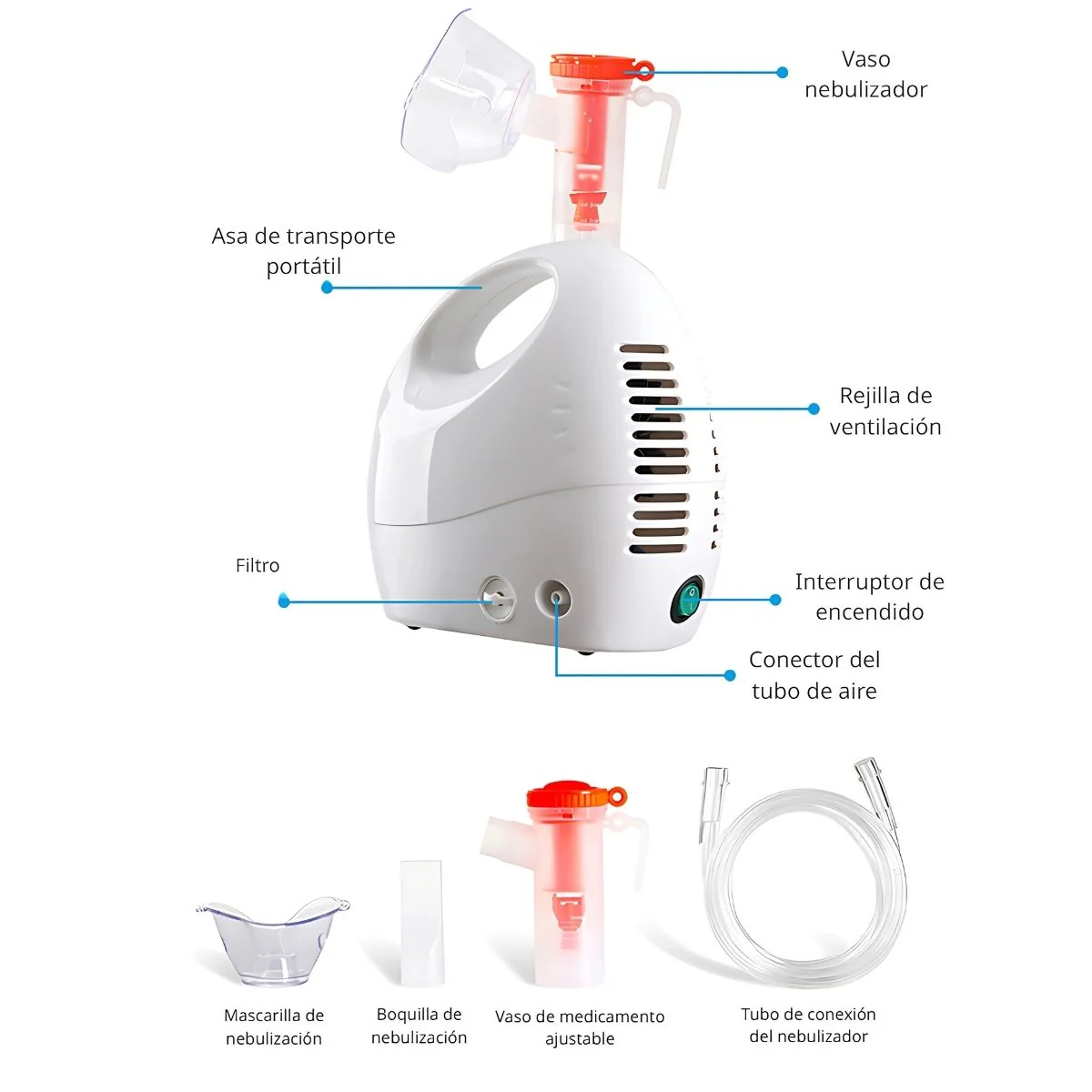 Nebulizador Para Terapia Respiratoria Ideal Para Niños Y Adultos. - Image 4