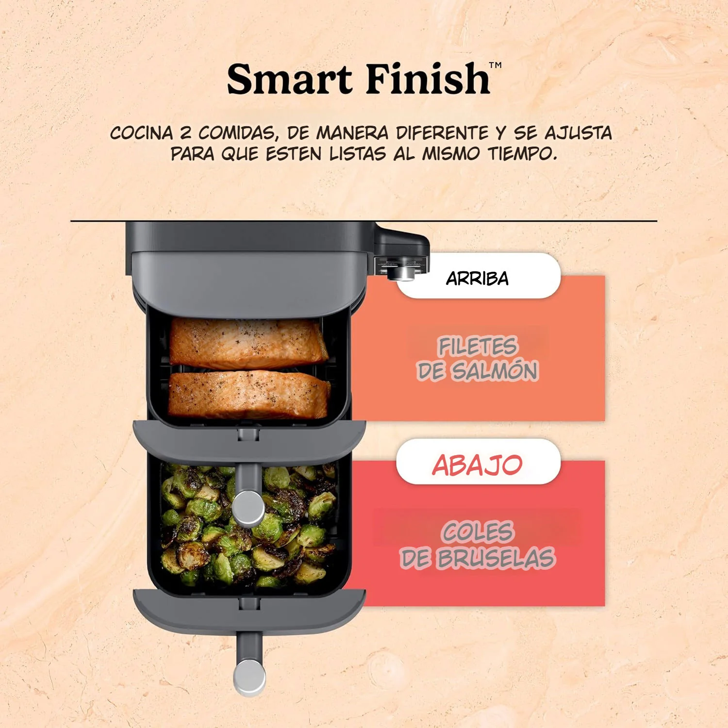 Freidora De Aire XL, 6 En 1 Ninja Double Stack. Air Fryer SL401 Doble De 9.5 Lt Antiadherente, Con Revestimiento De Cerámica. - Image 2