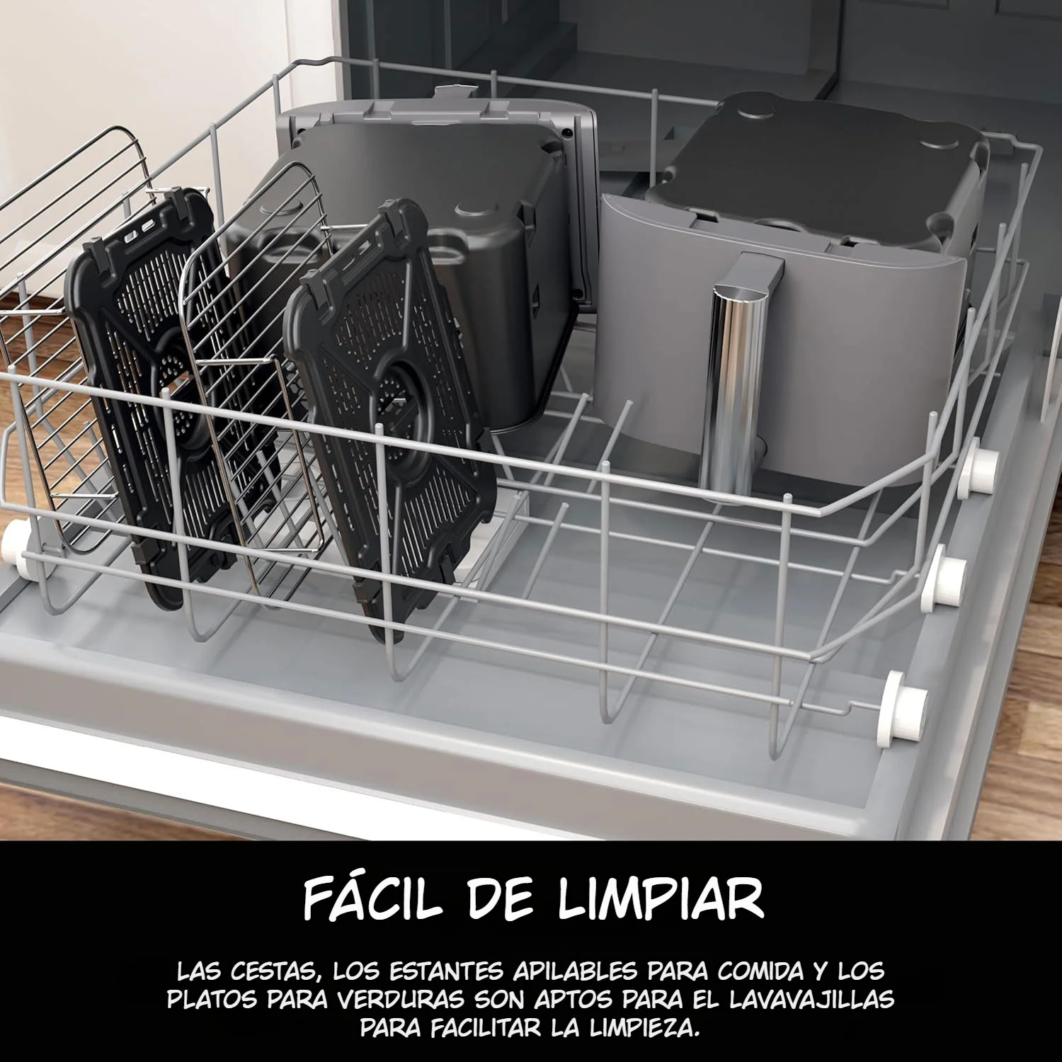 Freidora De Aire XL, 6 En 1 Ninja Double Stack. Air Fryer SL401 Doble De 9.5 Lt Antiadherente, Con Revestimiento De Cerámica. - Image 4