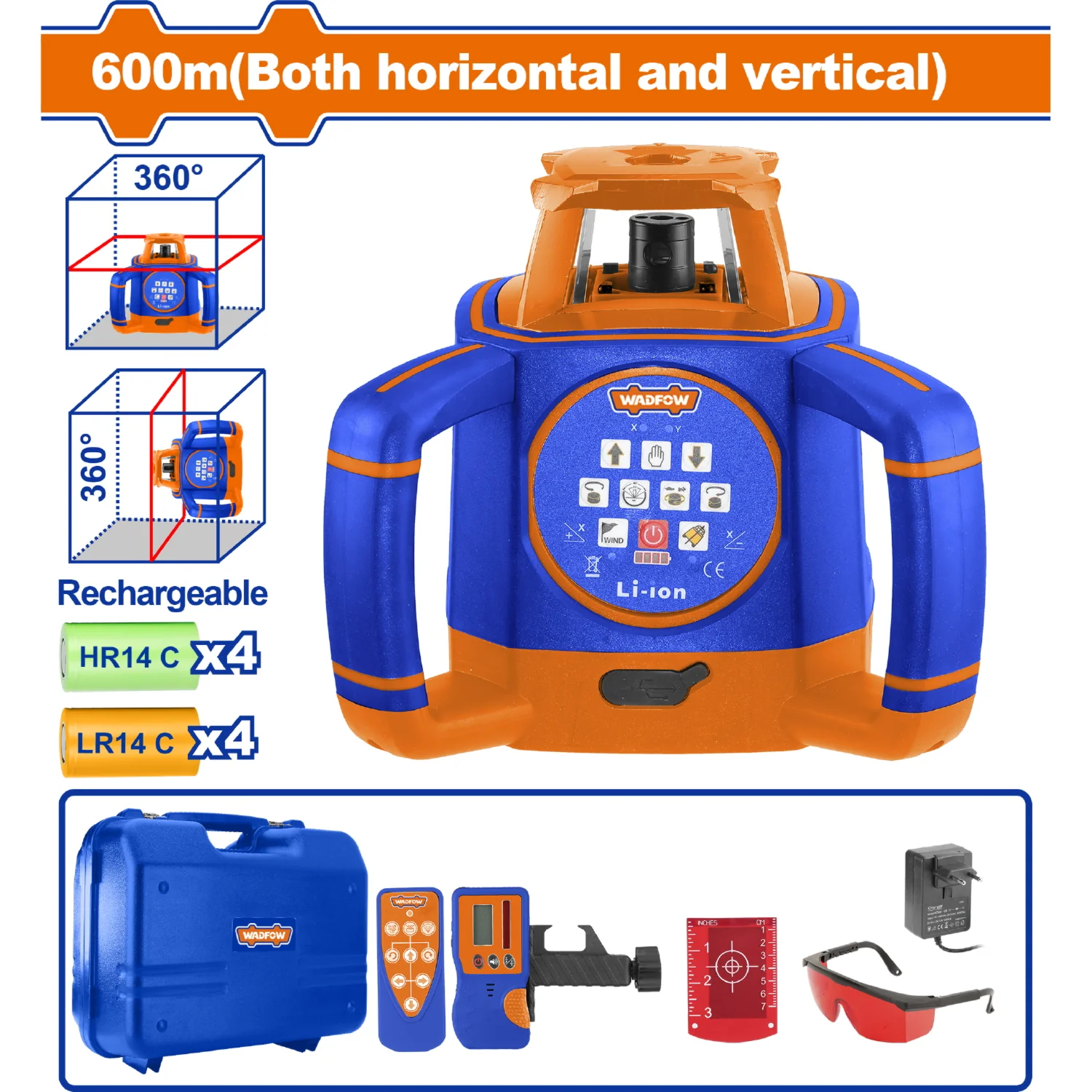 Nivel Laser De Línea Autonivelante Rotativo Aplicación: Horizontal Como Vertical Rango De Trabajo: 600M Precisión ±1 Mm @ 10M - Image 2