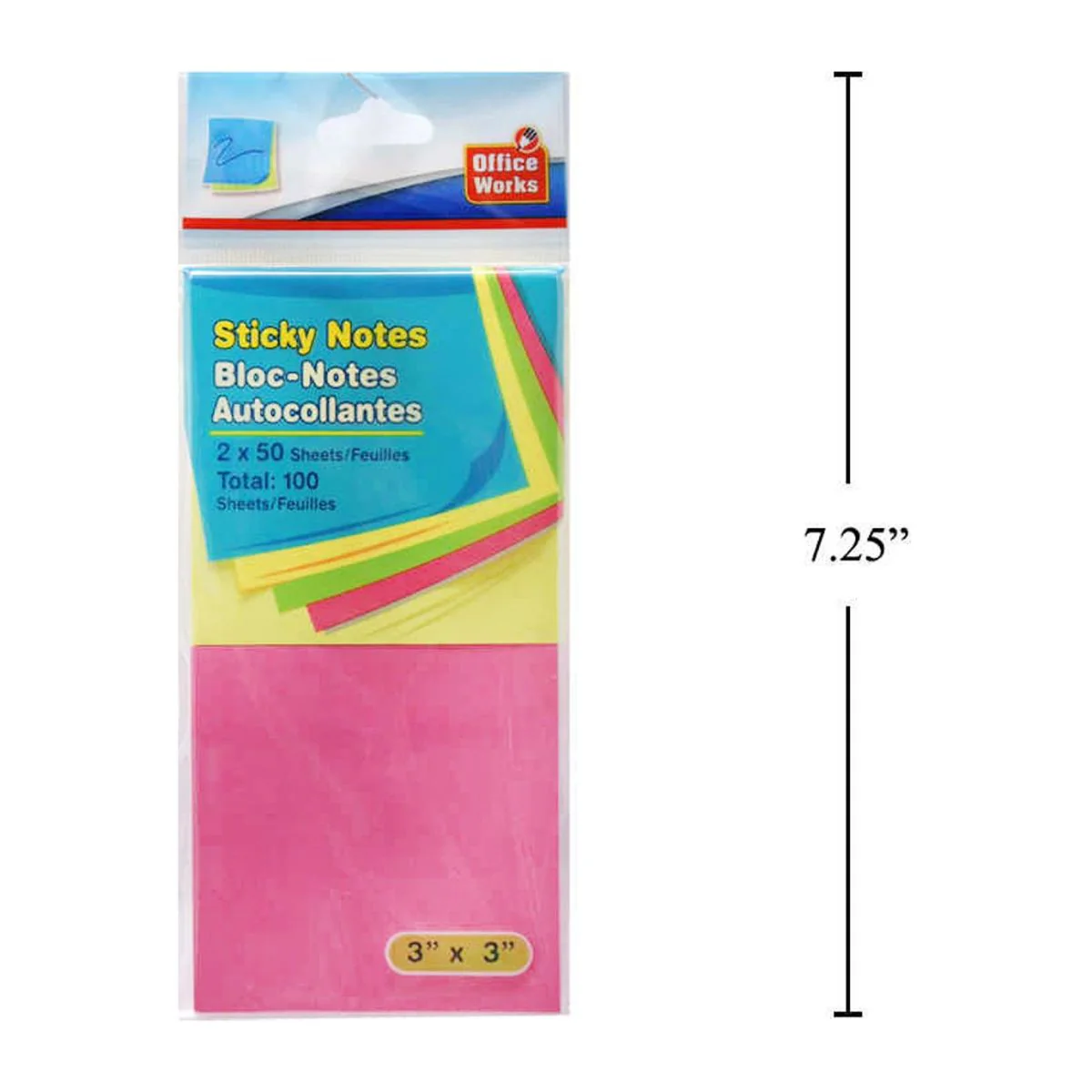 Notas Autoadhesivas De 50 Hojas, Paquete De 2 75X75 Mm, Color Neón, Pbh Post It - Image 4