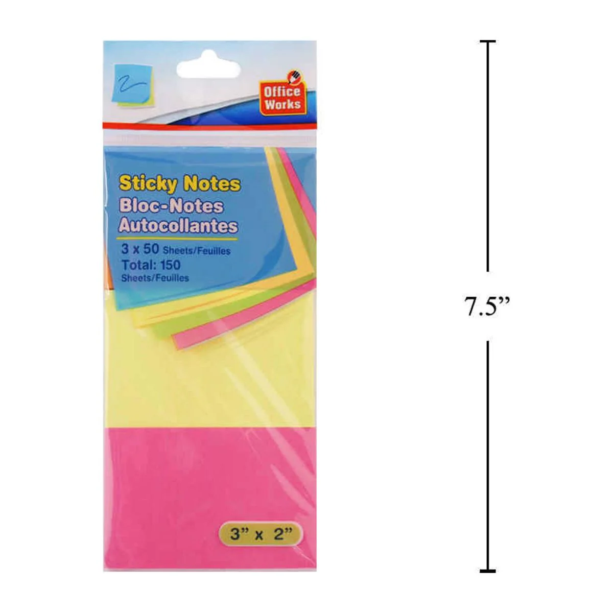 Notas Autoadhesivas De 50 Hojas, Paquete De 3 (150 Hojas), 76X50 Mm, Color Neón Post It - Image 4