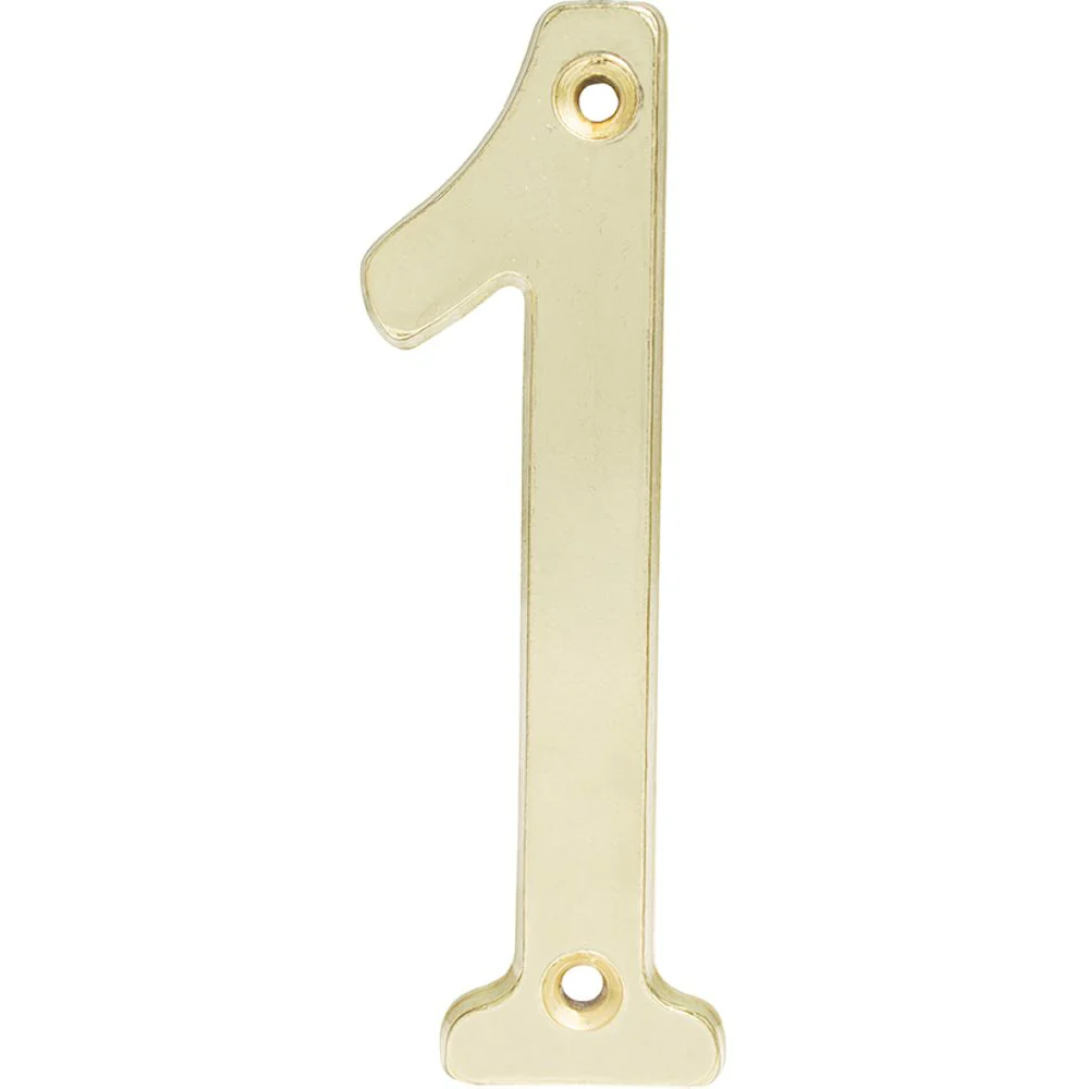 Numero 1 Slim 4" Latón Brillante Lock - Image 2