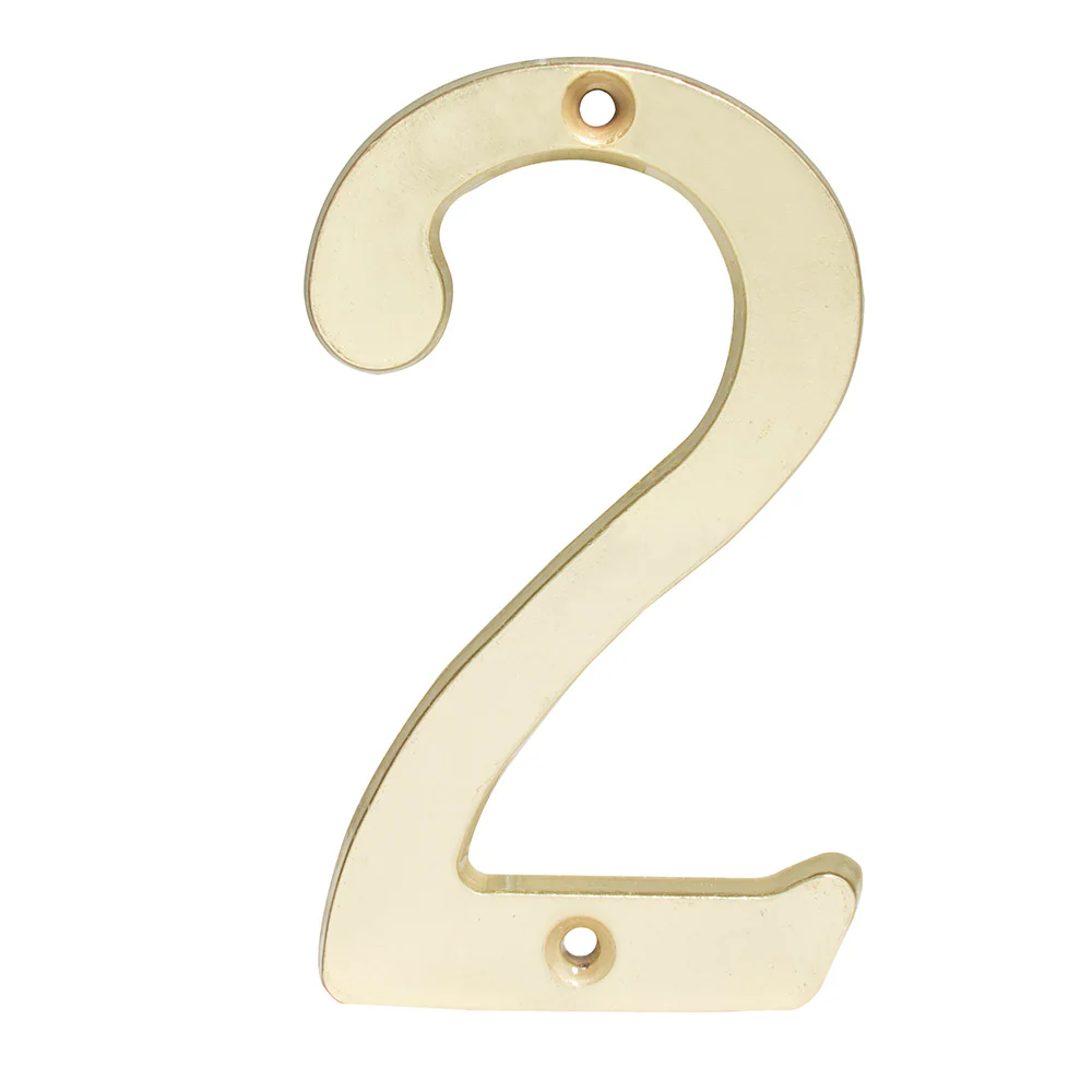 Numero 2 Slim 4" Latón Brillante Lock