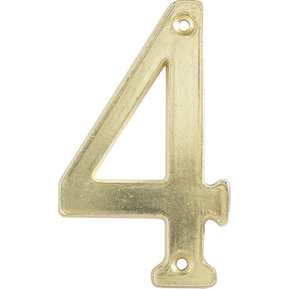 Numero 4 Slim 4" Latón Brillante Lock - Image 5