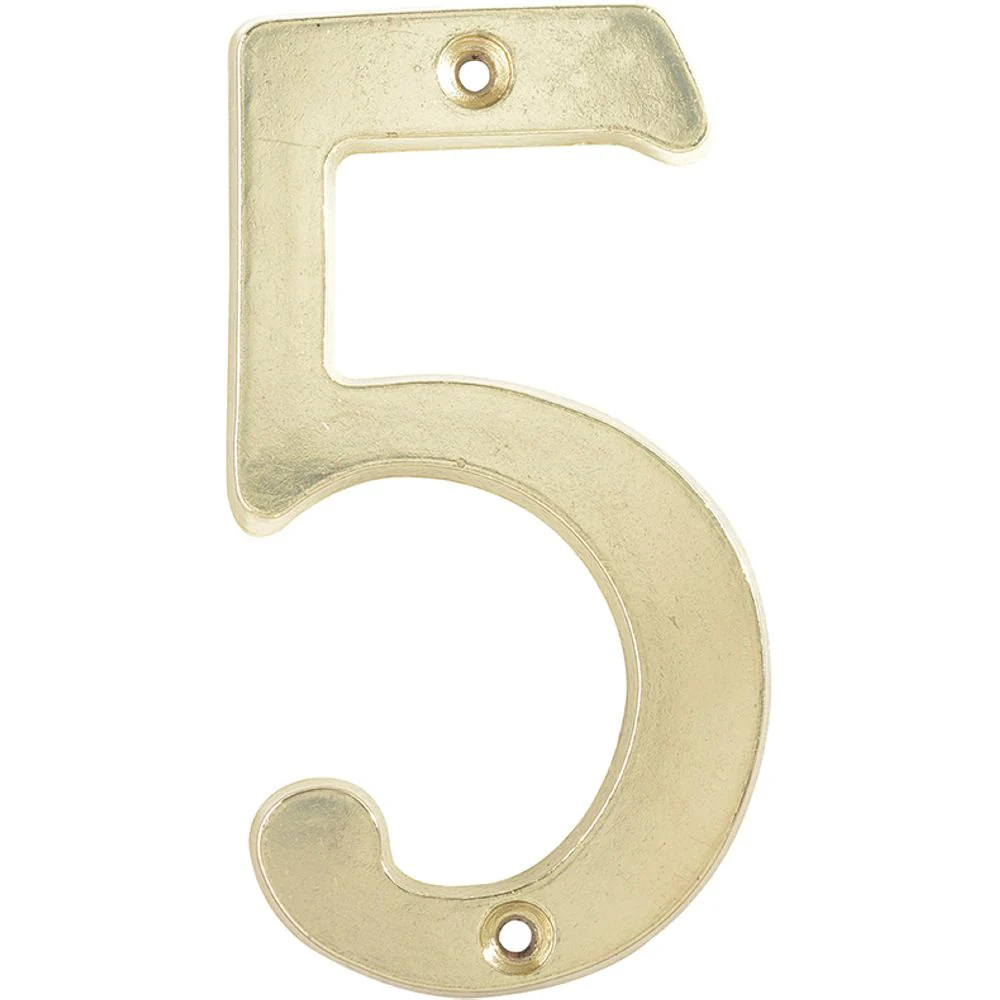 Numero 5 Slim 4" Latón Brillante Lock - Image 2