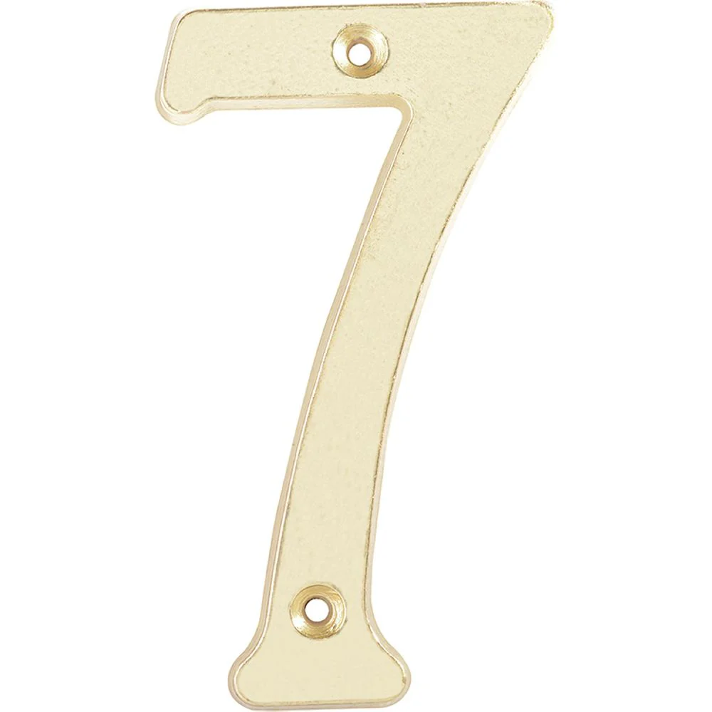 Numero 7 Slim 4" Latón Brillante Lock - Image 2