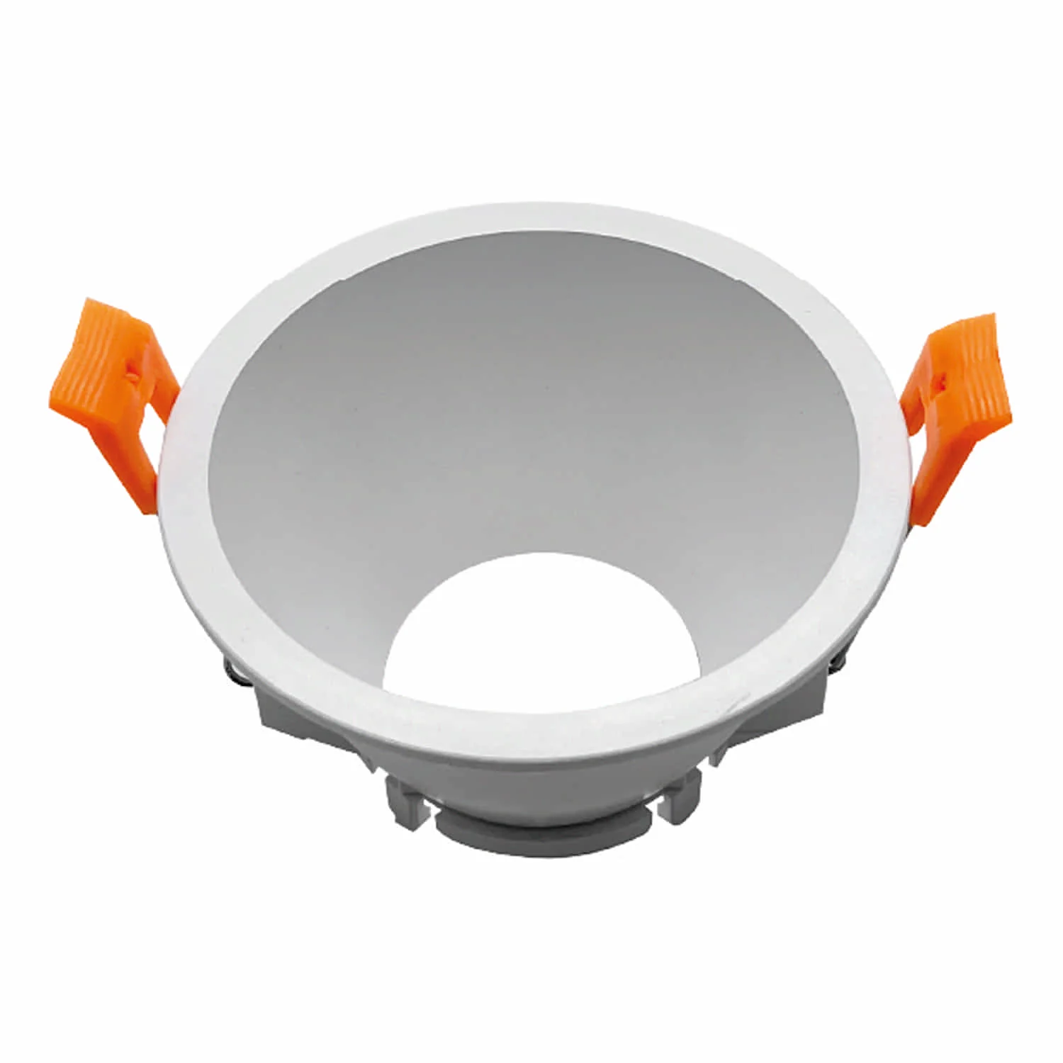 Aro Empotrable Soporte Ojo De Buey 1Xgu10 Plástico Blanco Para Interior Y Exterior. 95X52mm.Redondo. Incrustable