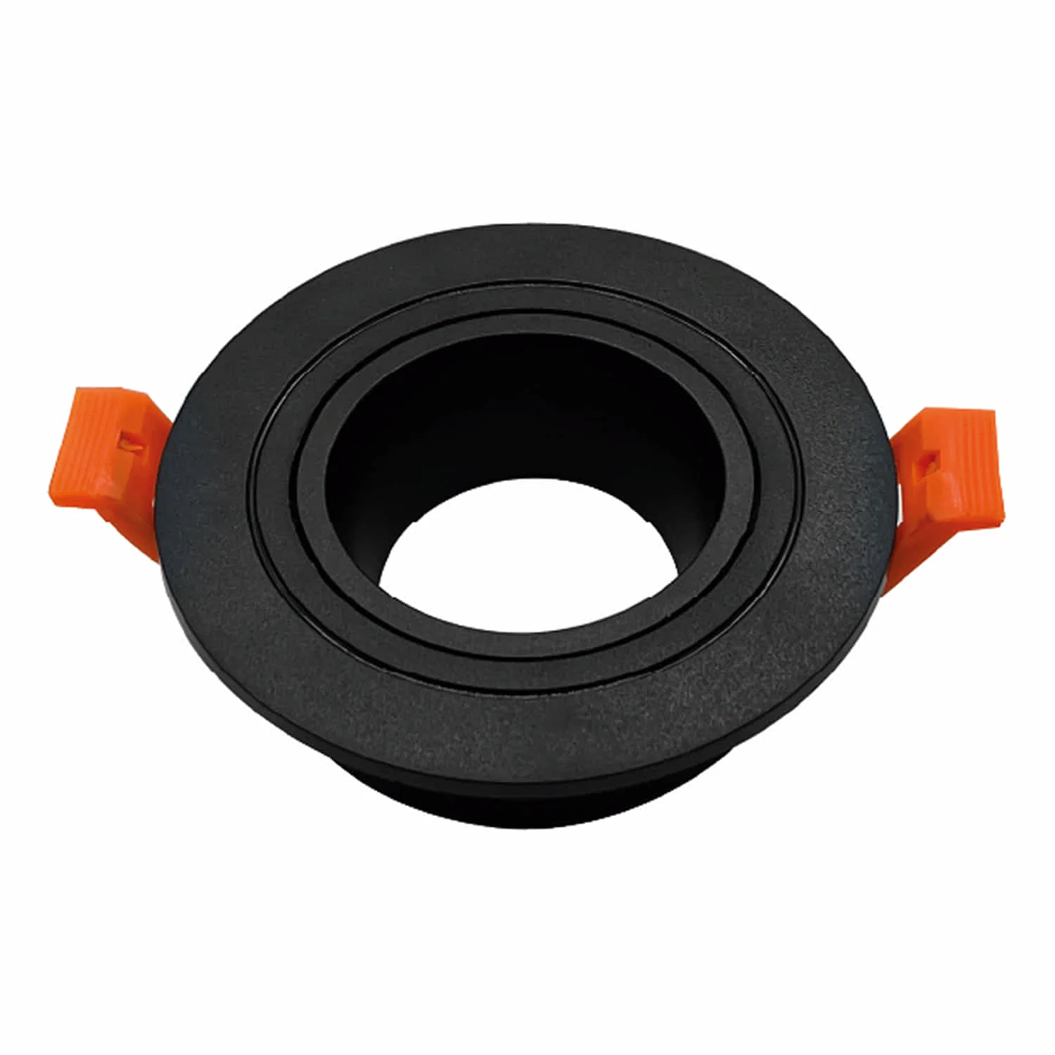 Aro Empotrable Soporte Ojo De Buey 1Xgu10 Plástico Negro Para Interior Y Exterior. Φ92x25mm. Direccionable. Redondo. Incrustable