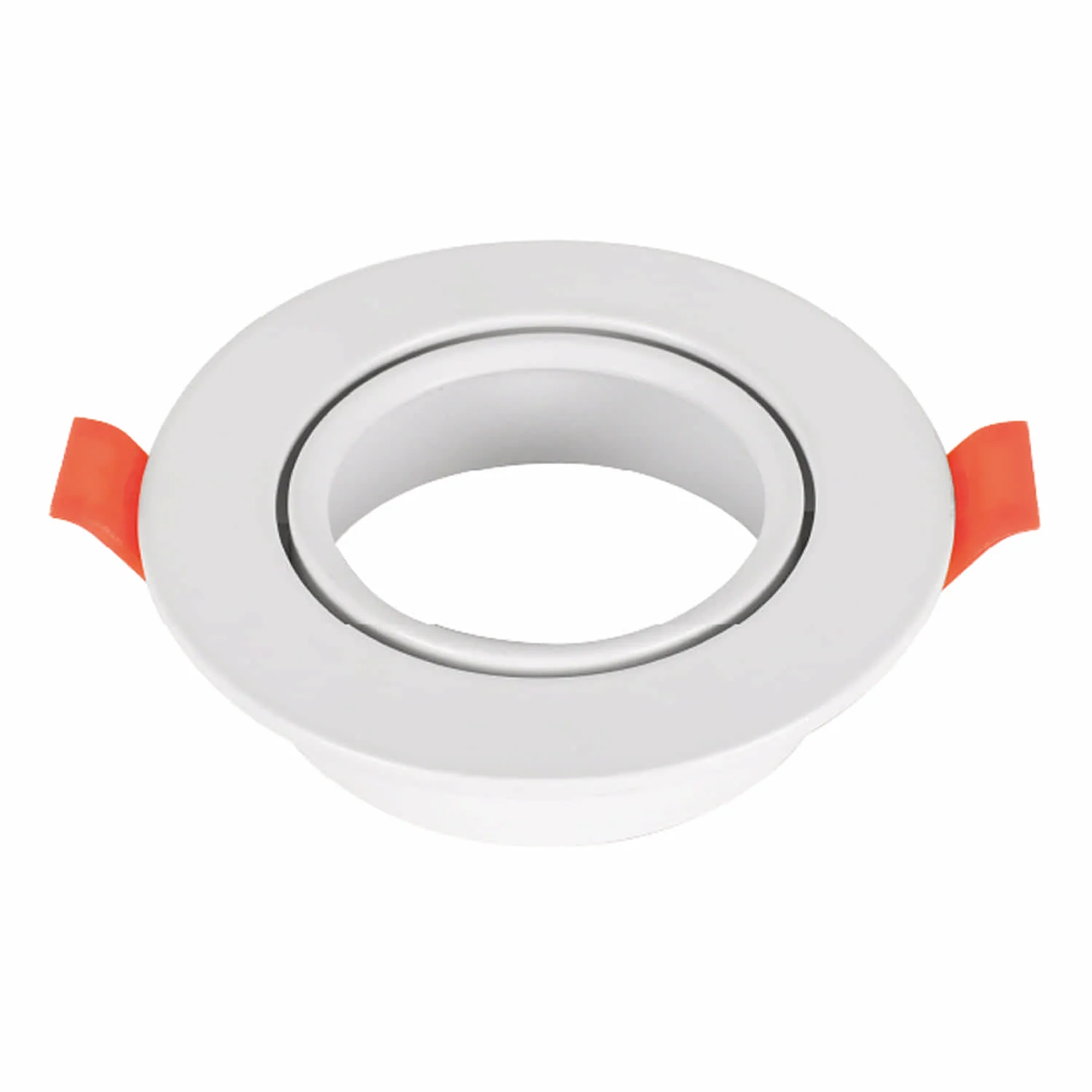 Aro Empotrable Soporte Ojo De Buey 1XGU10 Aluminio Blanco Para Interior Y Exterior. Φ88x25mm. Dirigible. Redondo. Incrustable