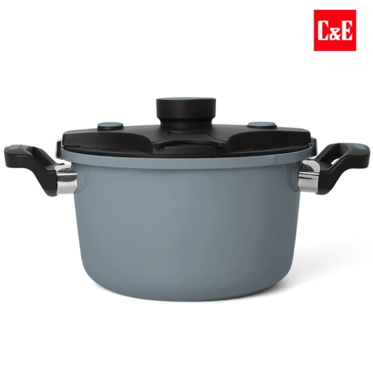 Olla De Micro Presión 24 Cm Antiadherente. Olla Para Sopa Multifuncional De 6L Y Espesor 2.9 Mm. Color Azul - Image 2