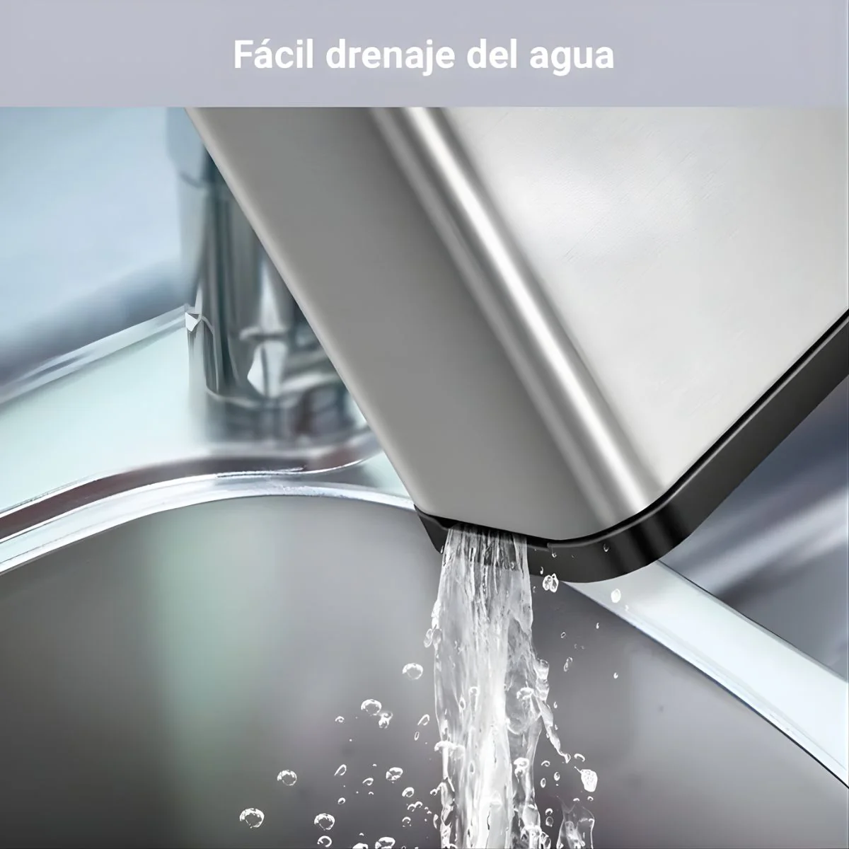 Organizador De Cubiertos Para Cocina Con Drenaje. Porta Cubiertos De Acero Inoxidable. Escurridor Con 4 Compartimientos. - Image 2