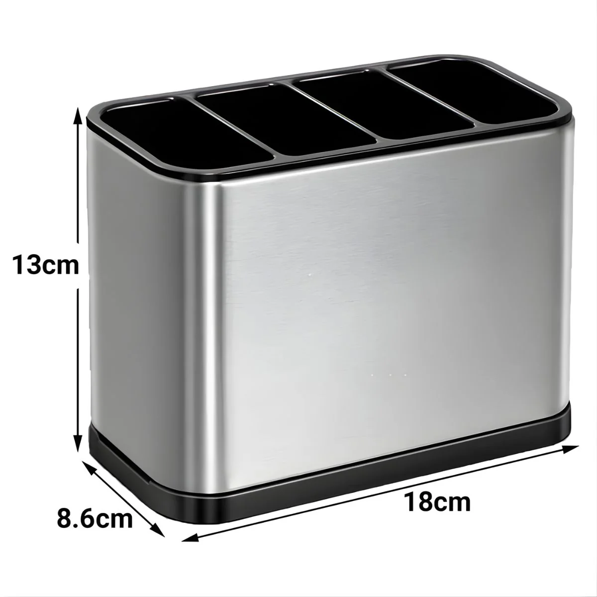Organizador De Cubiertos Para Cocina Con Drenaje. Porta Cubiertos De Acero Inoxidable. Escurridor Con 4 Compartimientos. - Image 6