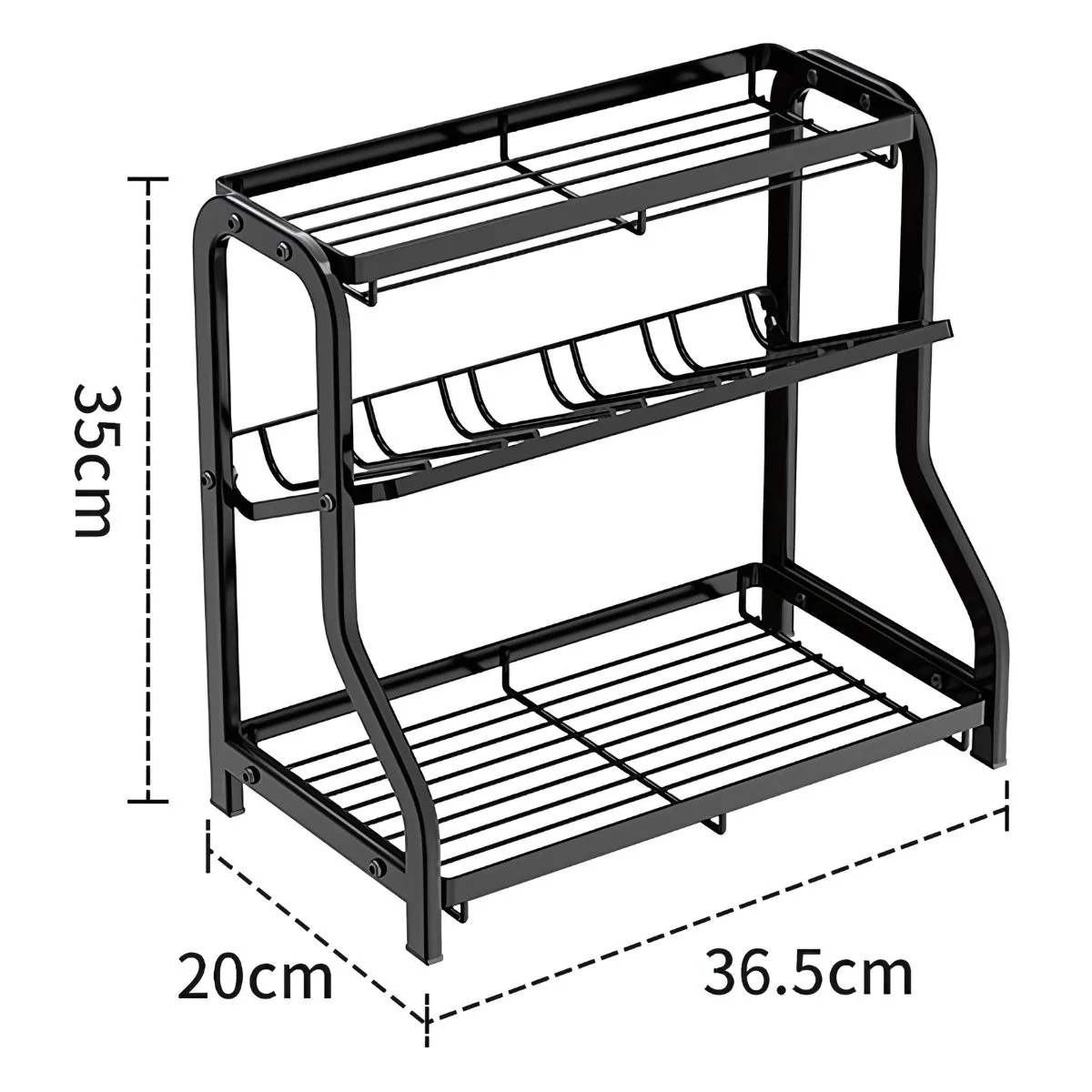 Organizador De Especias Y Condimentos Para Cocina 35X36.5X20cm Estante De Almacenamiento. (3 Niveles). Repisa Condimentera. - Image 6