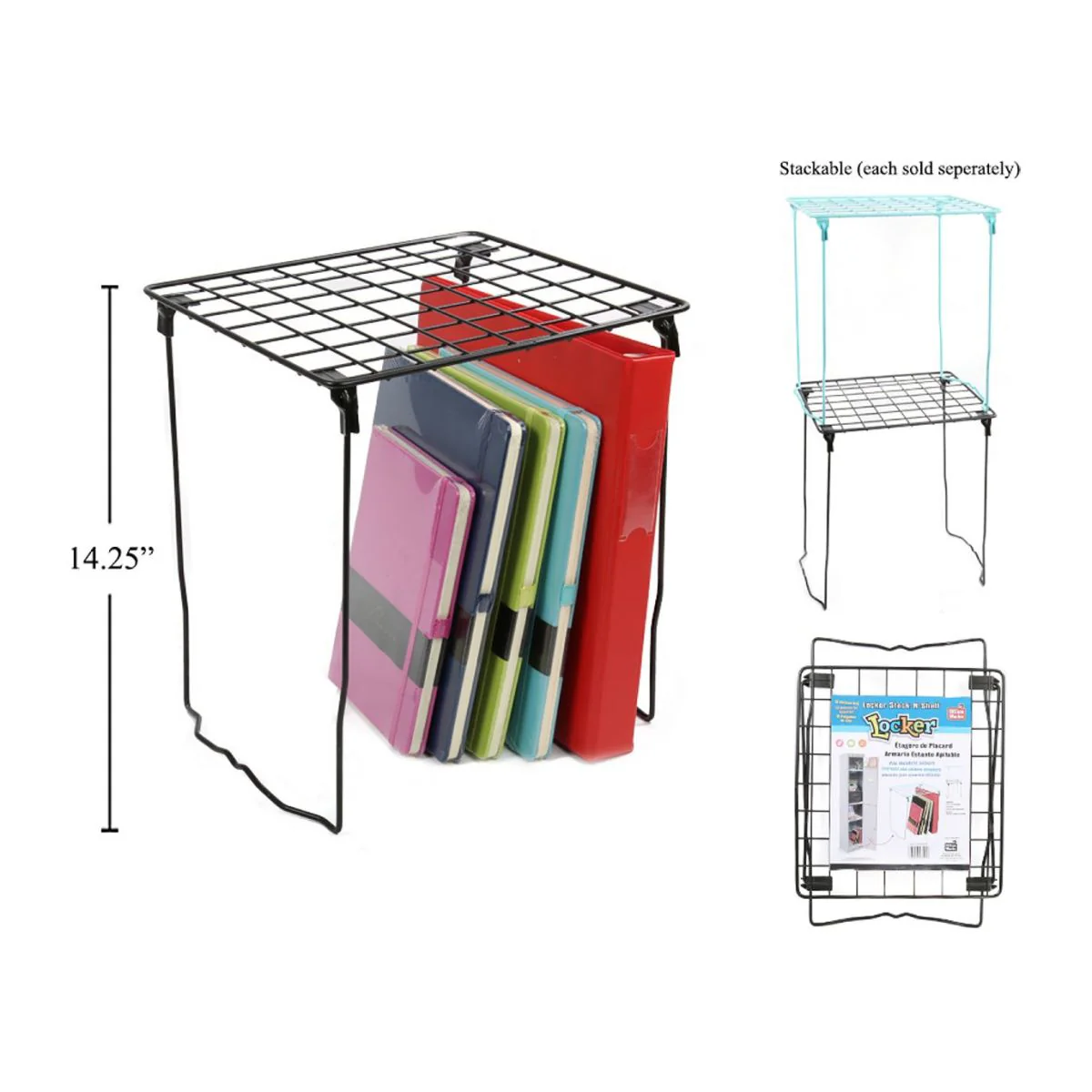 Organizador De Locker Stack-N-Shelf, NEGRO 28.5X25.5Cm - Image 4