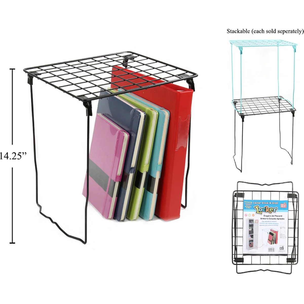 Organizador De Locker Stack-N-Shelf, NEGRO 28.5X25.5Cm - Image 6