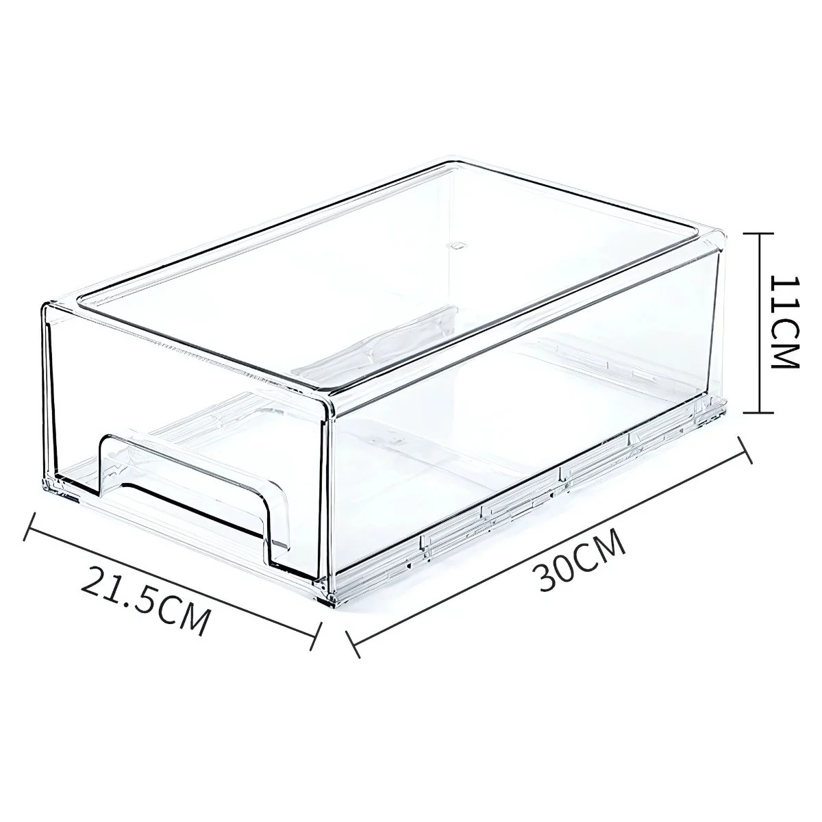 Organizador De Nevera Transparente Grande. Gaveta De Almacenamiento Para Alimentos (30X21.5X11cm). Caja De Acrilico Para Refrigerador. - Image 5