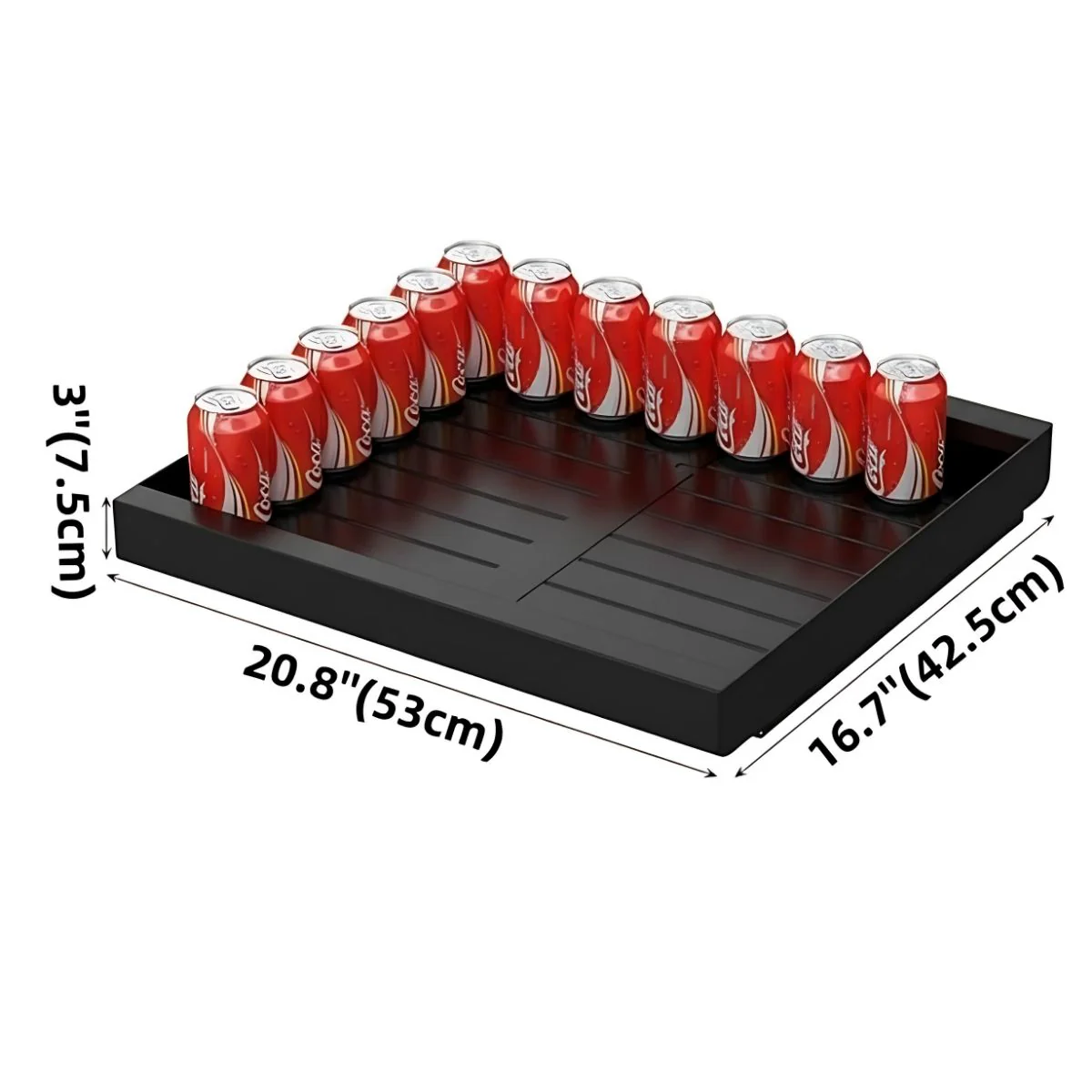Organizador Gaveta De Cocina Expandible Y Extraíble De Acero Para Latas, Platos Y Despensa. 32 A 53Cm De Ancho X42.5Cm Profundo. Color Negro. 1 Unidad - Image 5