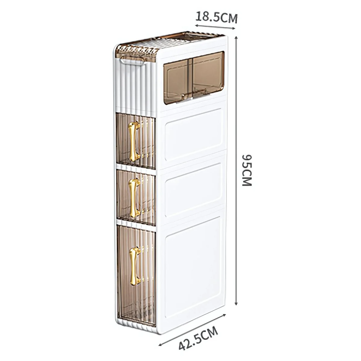 Organizador Vertical Estrecho De 4 Niveles. Mueble Con Cajones Para Almacenamiento. Ideal Para Baños, Lavanderia Y Pasillos Estrechos. Estante Gabinete Anaquel - Image 6