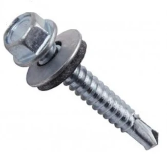 Tornillos Para Techos Cabeza Hexagonal Auto Taladrante Con Arandela. (Pack 100 Unid) - Image 6