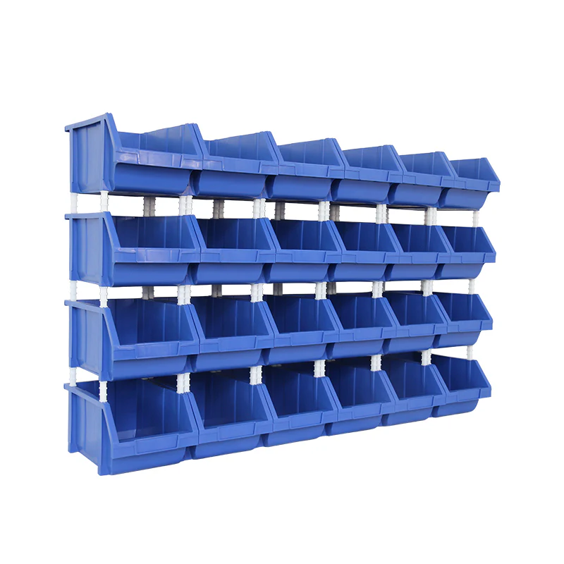 (Pack 12 Pzas) Cajas Apilables O Encajables De Pin Chica 200Anch *450 Profun.*175 Alto Mm.Color Azul - Image 4