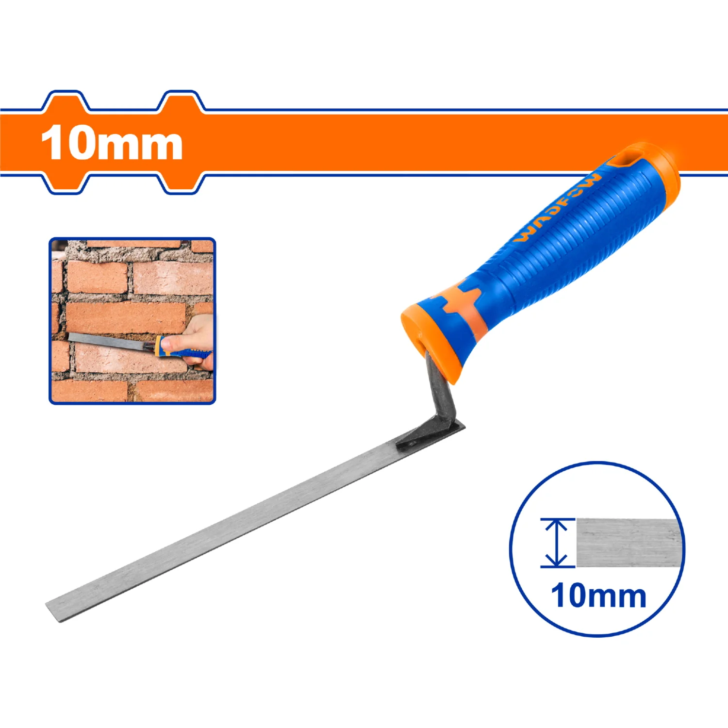 Paleta De Punta Para Albañil 10Mm Espesor: 1.2Mm Mango Plástico. Ideal Para Relleno Entre Ladrillos. - Image 2