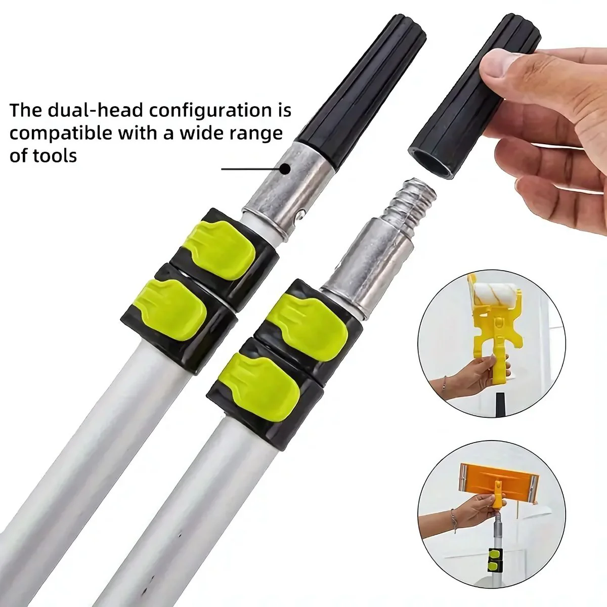 Palo De Extensión Para Pintar Metálico Ajustable (1.2M-4M) Barra Extensible Ligera Y Resistente Para Limpieza Y Pintura. Tubo Telescópico. - Image 4