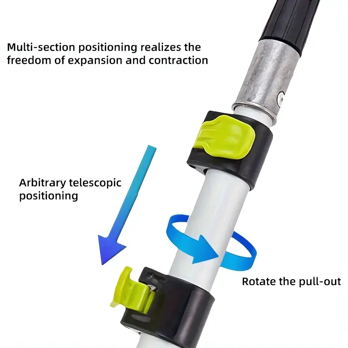 Palo De Extensión Para Pintar Metálico Ajustable (1.2M-4M) Barra Extensible Ligera Y Resistente Para Limpieza Y Pintura. Tubo Telescópico. - Image 6