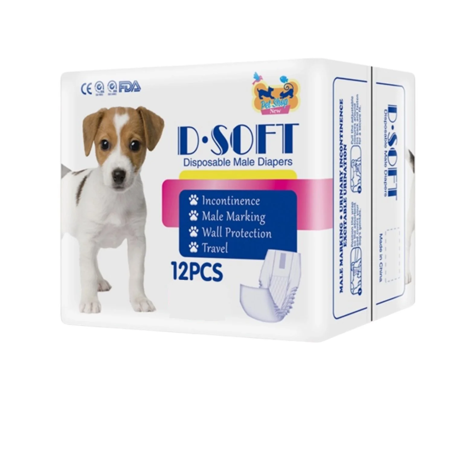 Pañales Desechables Para Mascotas Super Absorbente. Tamaño Mediano