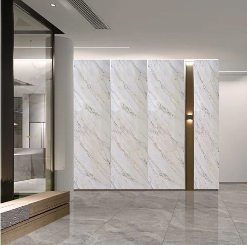 Panel Decorativo Mármol PVC 1.22M X 2.80M X 3Mm Gold Calacatta (Línea Económica) Láminas De PVC Para Paredes Y Techo. - Image 6